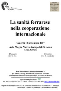 La sanità ferrarese nella cooperazione internazionale